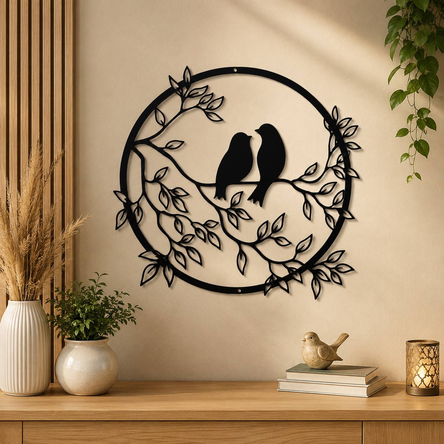 ARKICK Wooden Bird Wall Art Decor Hanging for Home Office Living Room Wall Decor Items