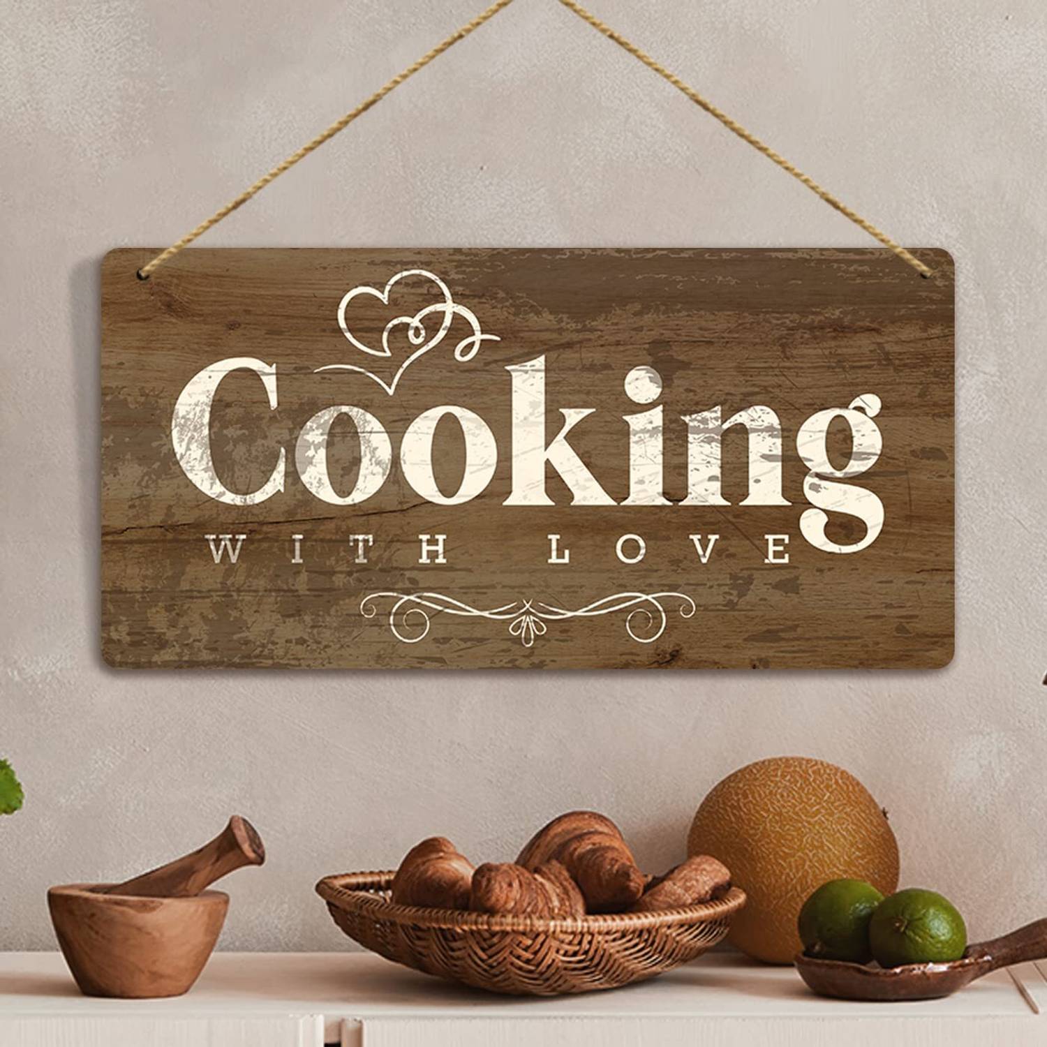 ACME CREATIONS Decorative Wooden Hanging for kitchen cafe and restaurant/ Kitchen quote items