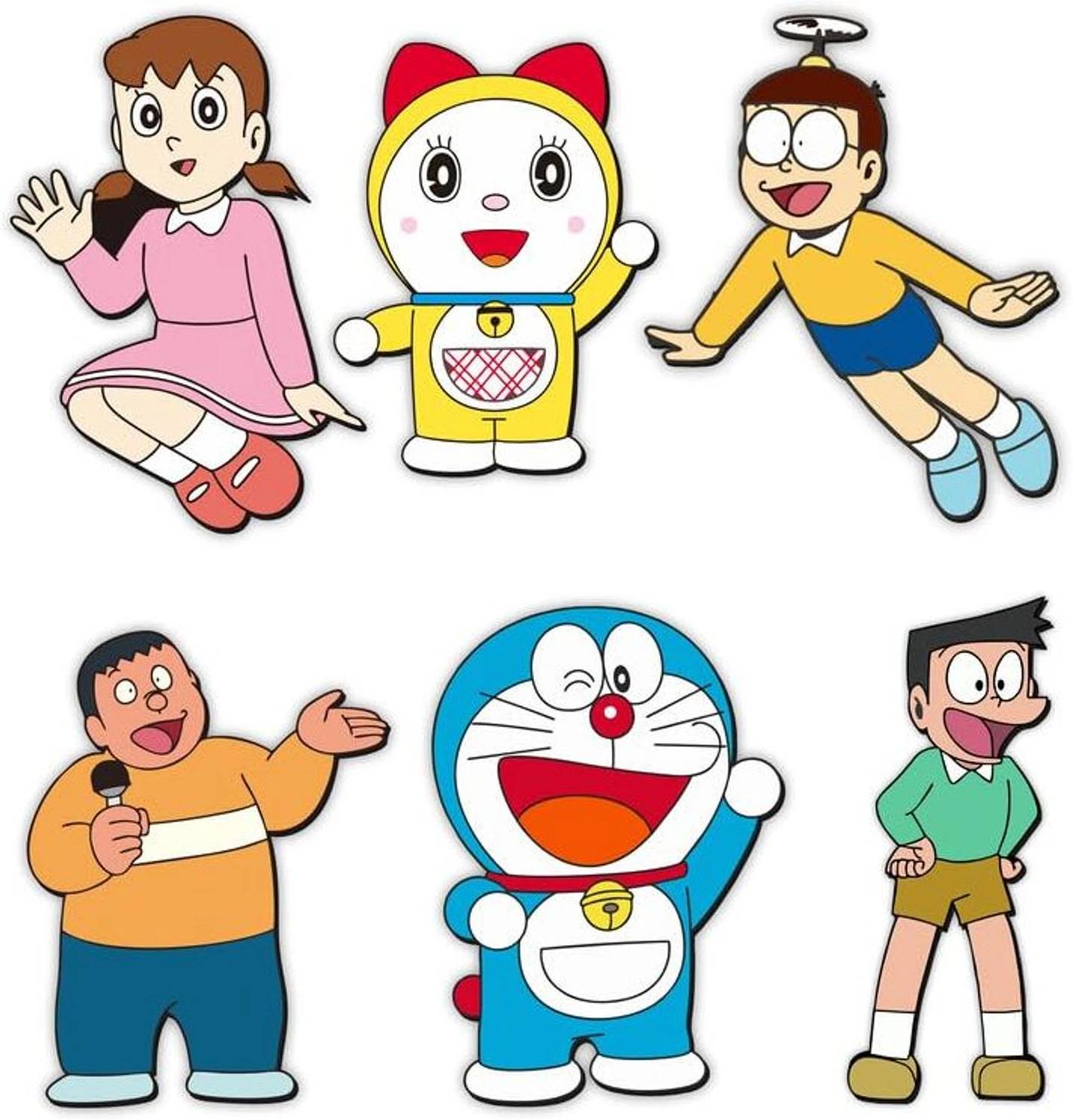Arambah Kitchen Fridge magnets set of 6 (Doraemon) Pack of 6