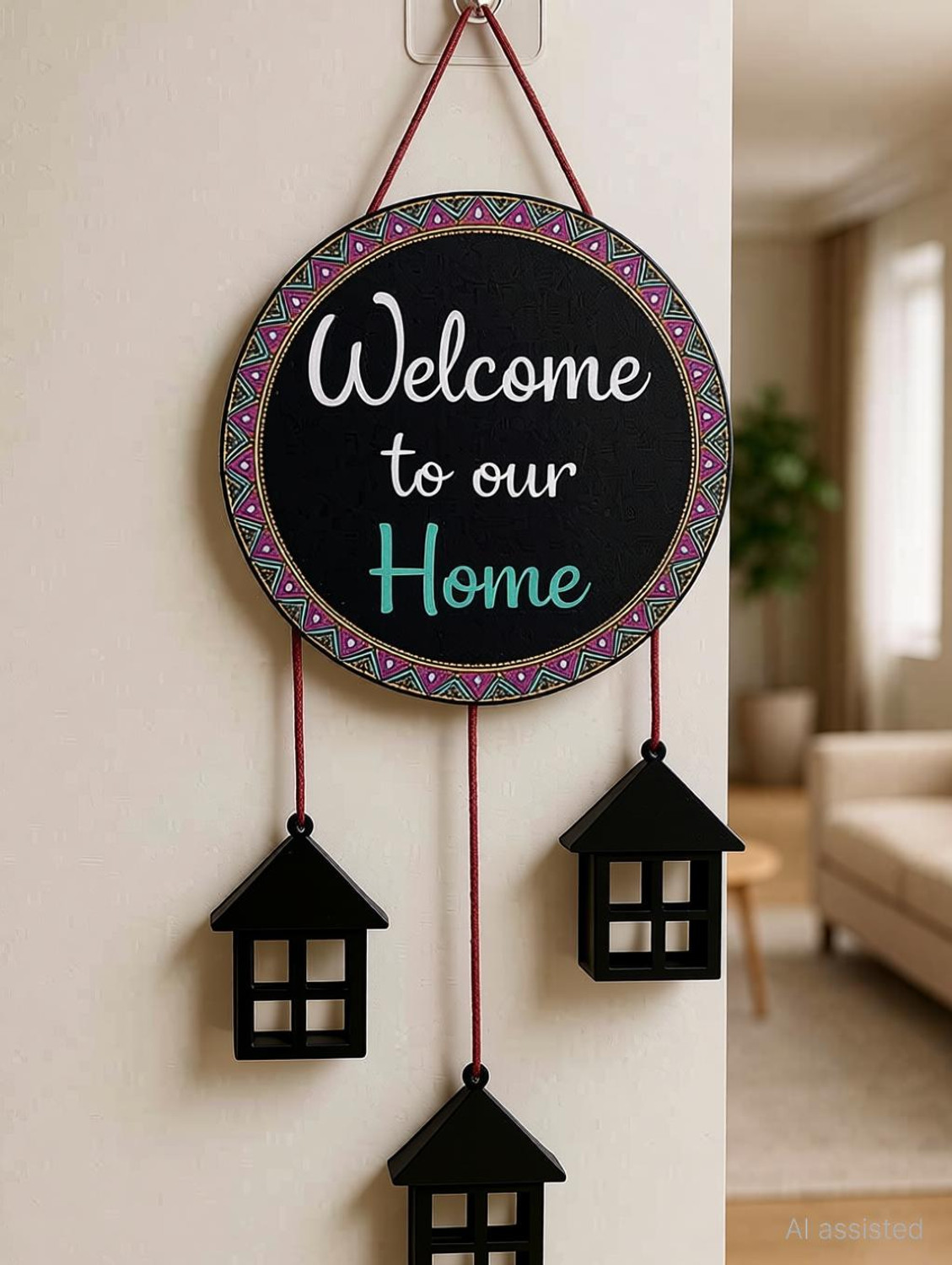 Image of Shivmaan Art Wall Hanging for Home Decor- Handcrafted Welcome To Home Wall Art for House