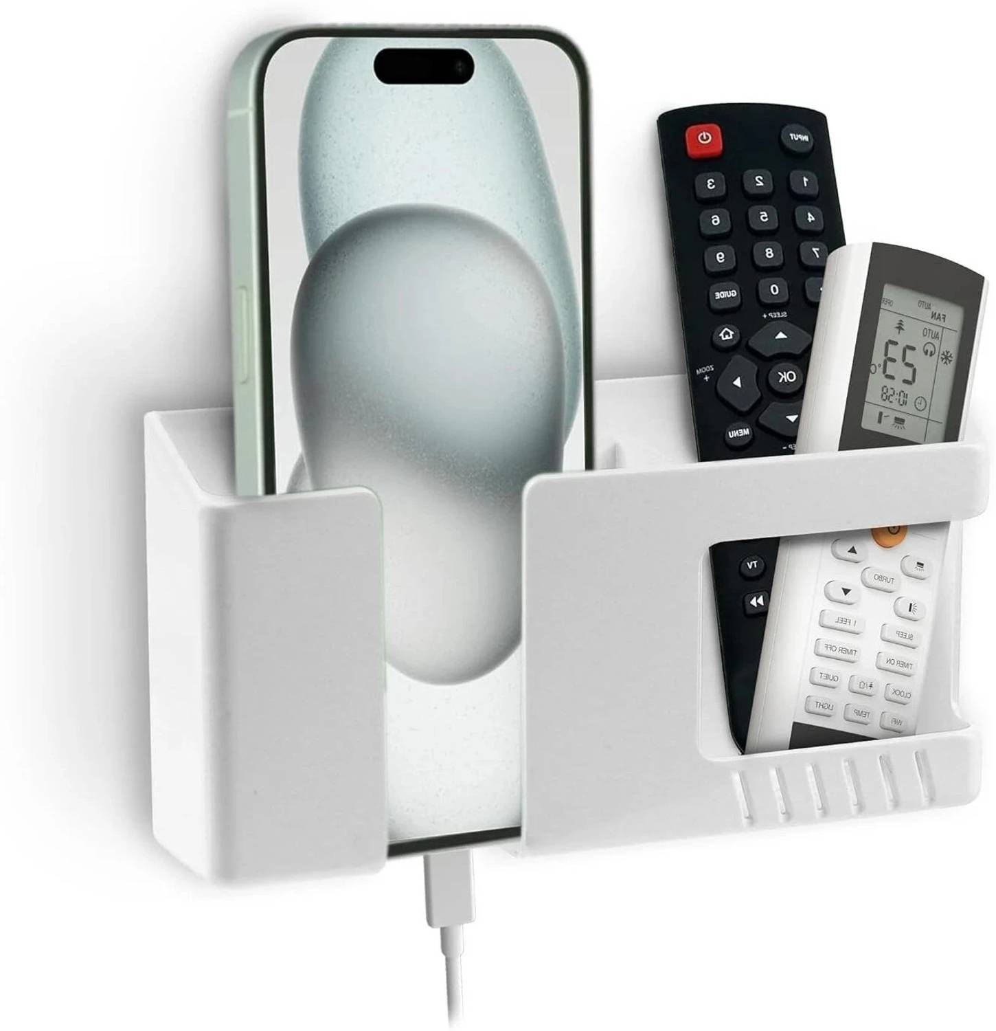 Brazilian Multifunctional Wall Mounted Mobile Holder with Remote Control Storage