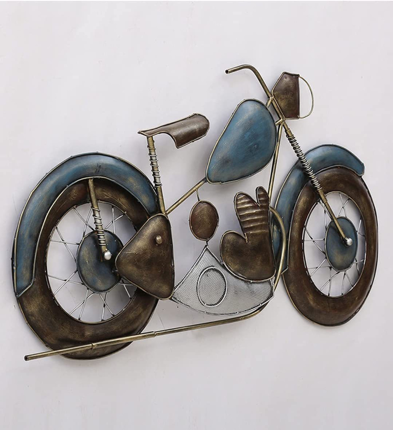 Image of Nesfur Royal Enfield Metal Bike For Wall Decor Home Decor