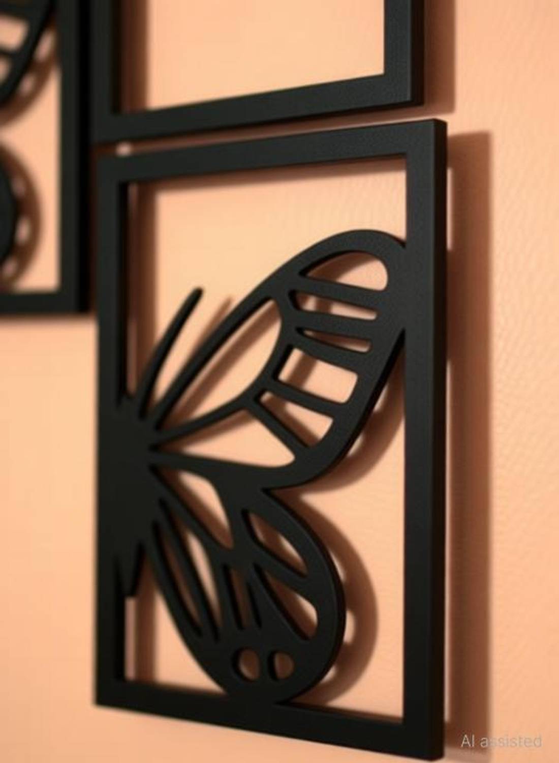 BerlinWall Wooden Wall Decor Hangings Living Room, Bedroom, Kitchen, Office AB 6 Pack of 6