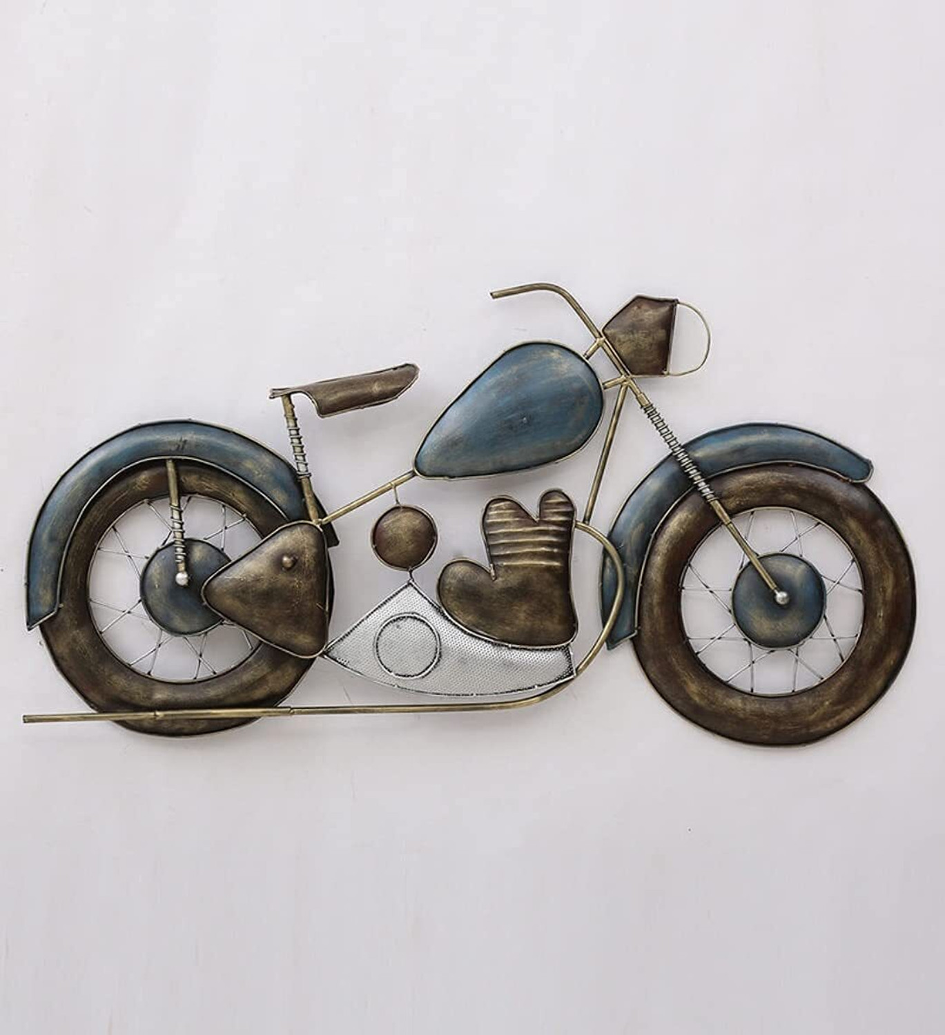 Image of Nesfur Royal Enfield Metal Bike For Wall Decor Home Decor