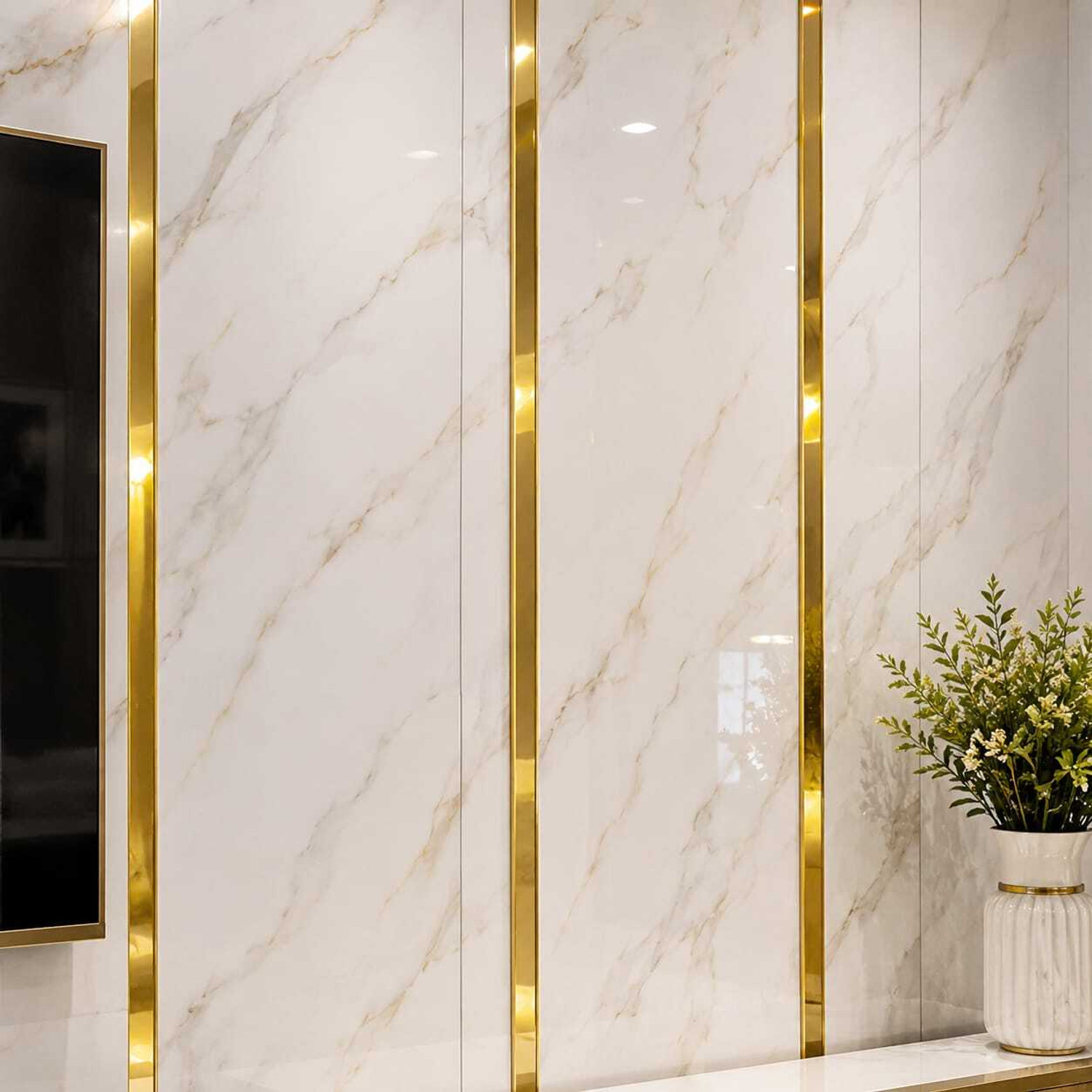 Image of wall smart Self Adhesive Golden Strip 18mm Pvc 08