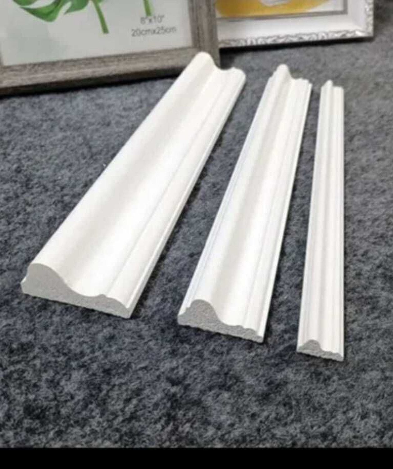 Image of ADISON PVC wooden moulding white colour moulding wooden strips 3-4 ft 11-13 pcs