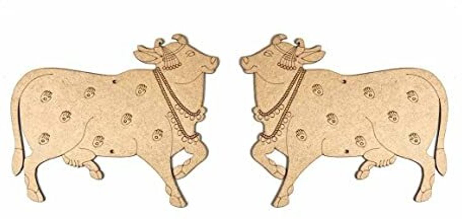 ADIKALA Pichwai Cow Engraved Cutout Design | Diwali | Room Decor | For DIY 7.INCH