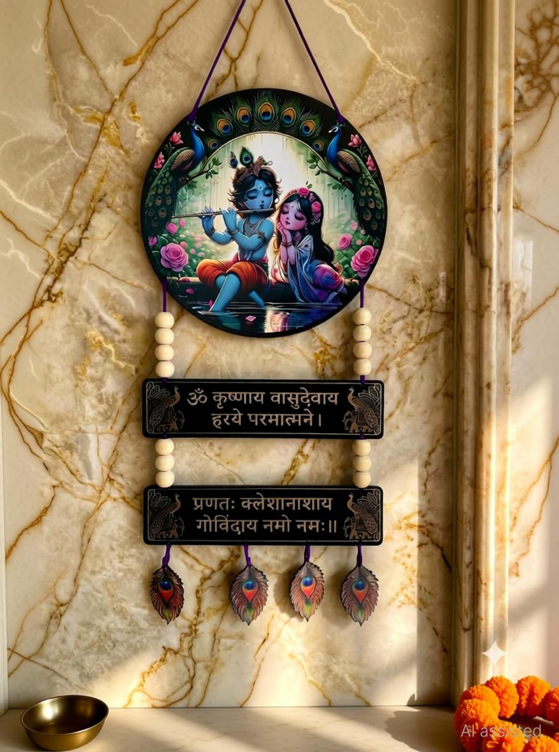 Image of SK PARO Radha Krishna wall hanging and wall decor items