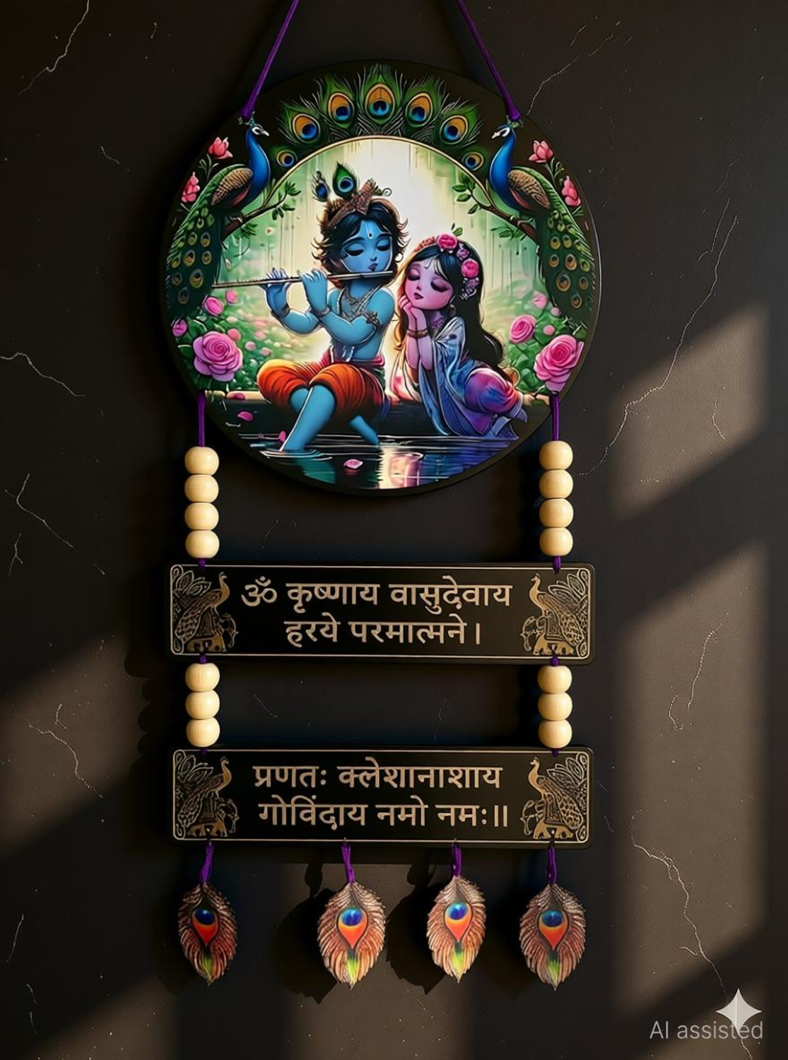 Image of SK PARO Radha Krishna wall hanging and wall decor items