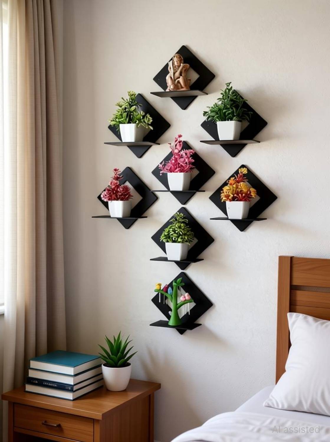 Balaji clock Wall Mount Floating Shelves Set of 8 Pack of 8