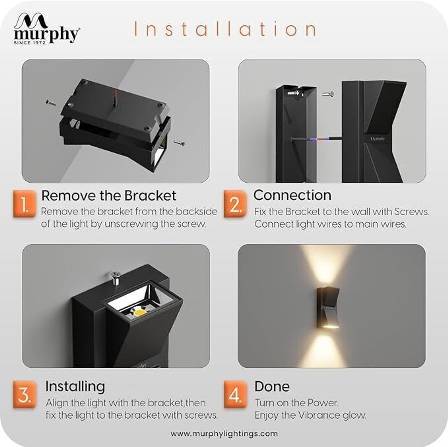 Image of MURPHY Uplight Wall Lamp With Bulb