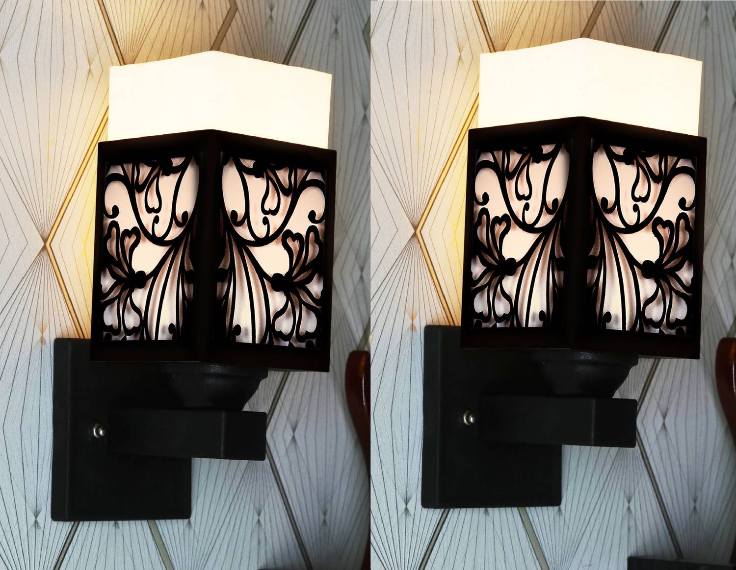 Gojeeva Uplight Wall Lamp Without Bulb (Pack of 2)