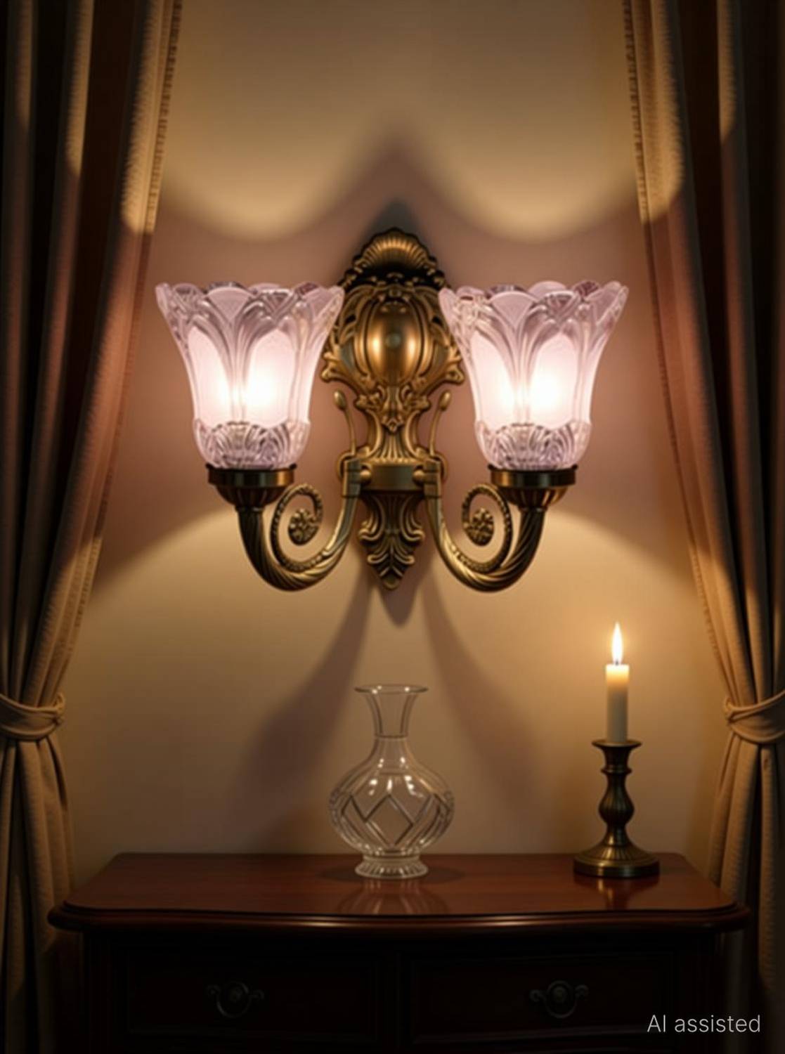 RUDRAAKSH Uplight Wall Lamp Without Bulb