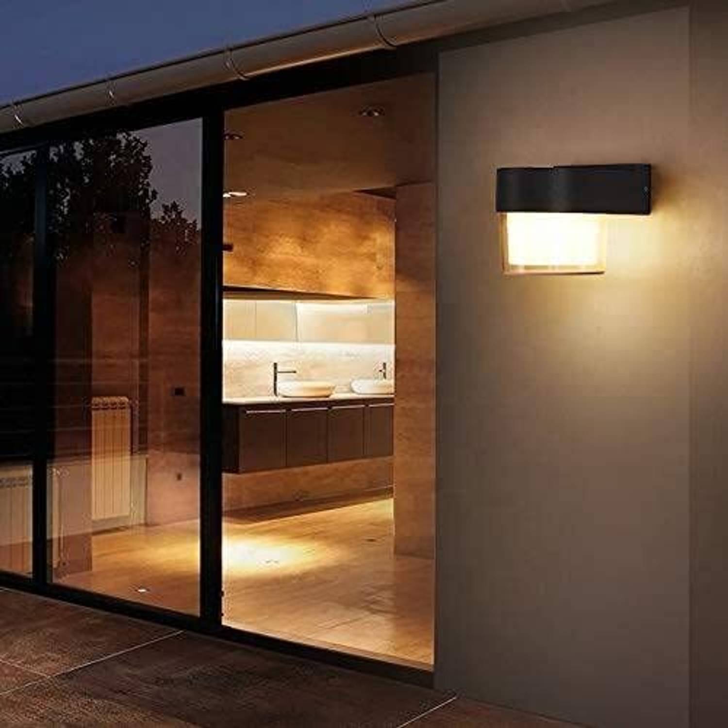 Blissbells Up and Down Wall Sconce Flood Light Outdoor Lamp