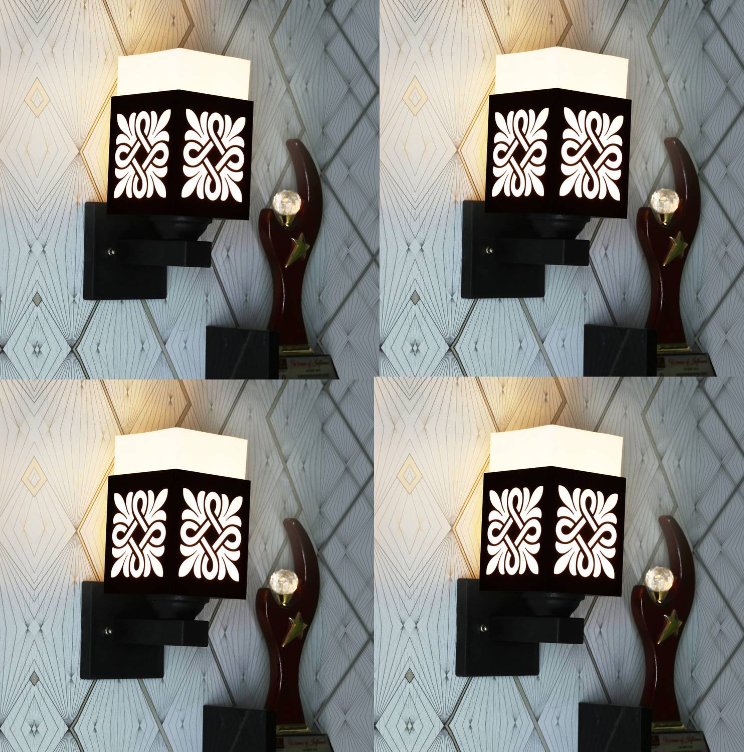 Gojeeva Uplight Wall Lamp Without Bulb (Pack of 4)