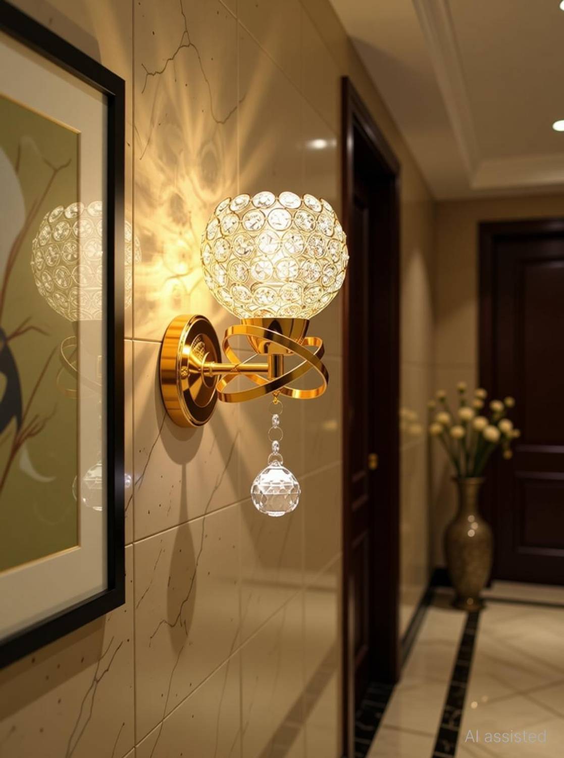 BRIGHT BHARAT Uplight Wall Lamp With Bulb