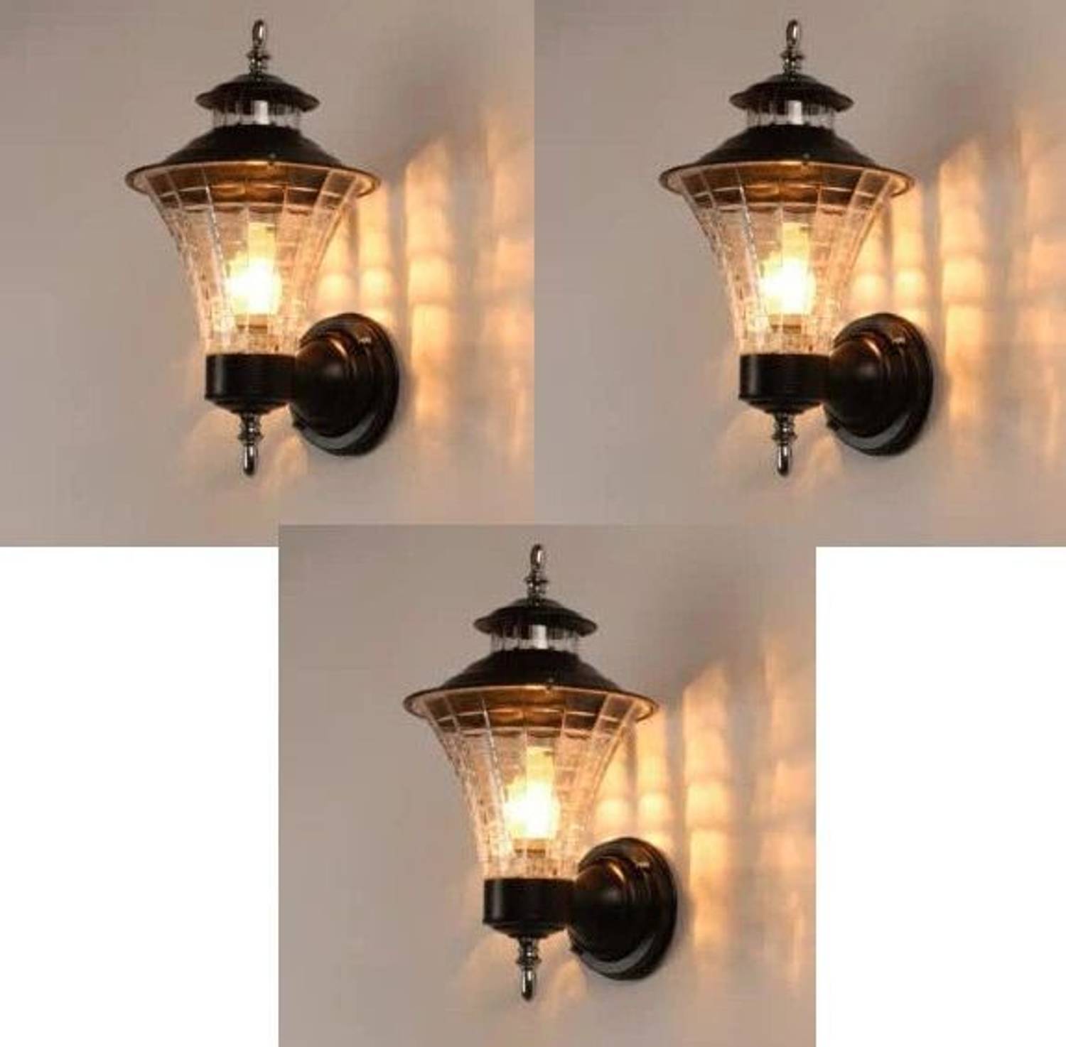 Whiteray Wallchiere Wall Lamp Without Bulb (Pack of 3)