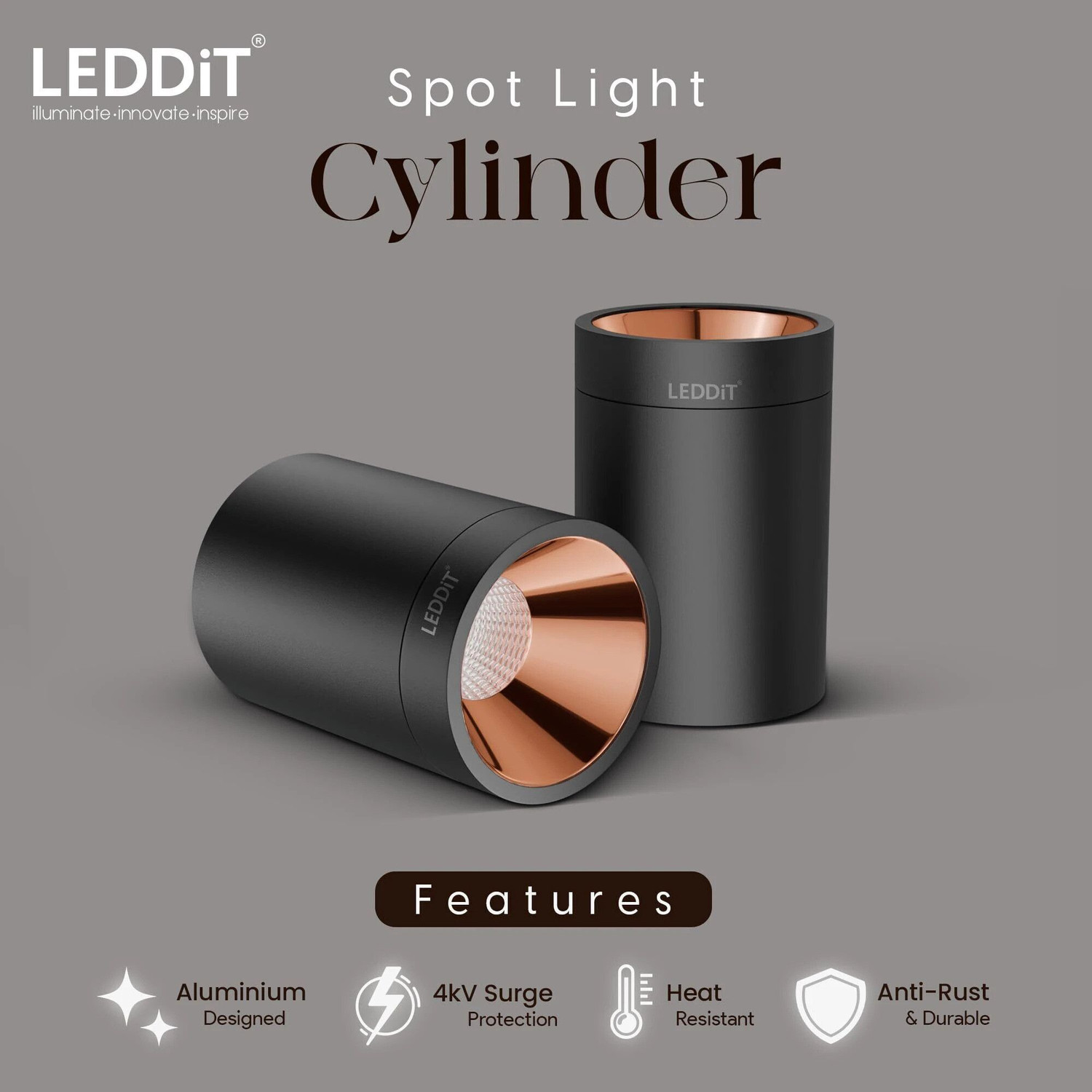 Image of LEDDIT Uplight Wall Lamp With Bulb