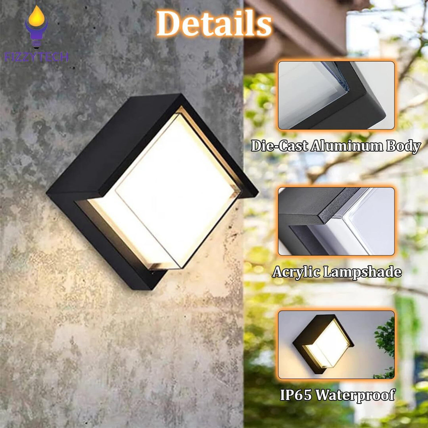 Image of FIZZYTECH Uplight Wall Lamp With Bulb