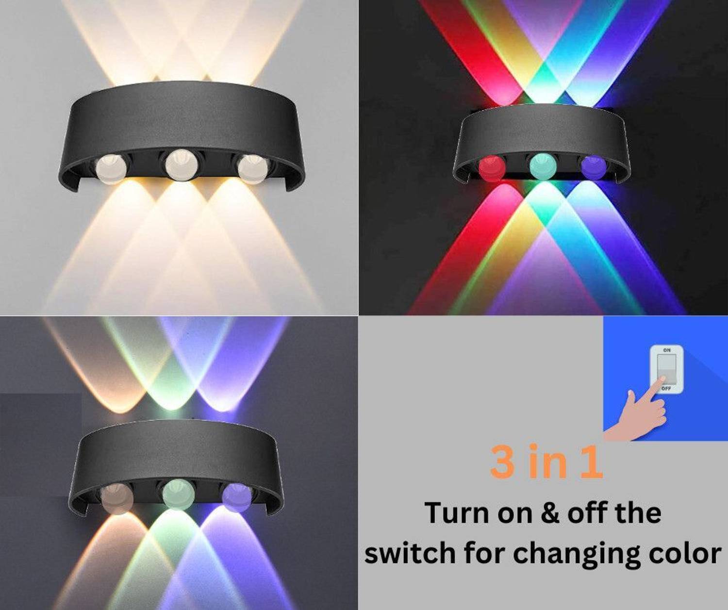GLINTAC Step Light Wall Lamp With Bulb