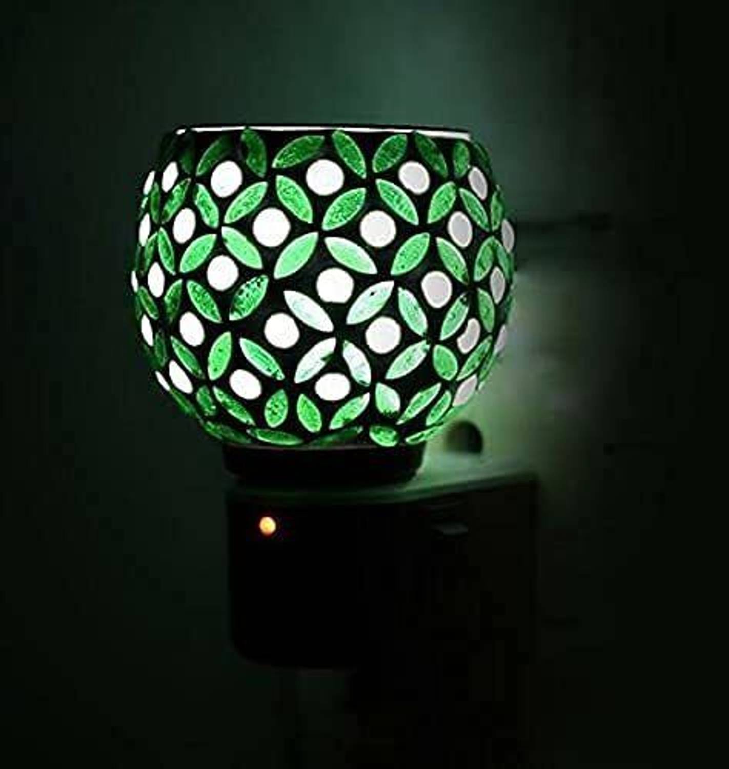 Aamivi Electrical Camphor Diffuser, Ceramic Kapoor Dhani with On Off Switch Burner Ceramic, Glass, Steel Incense Holder