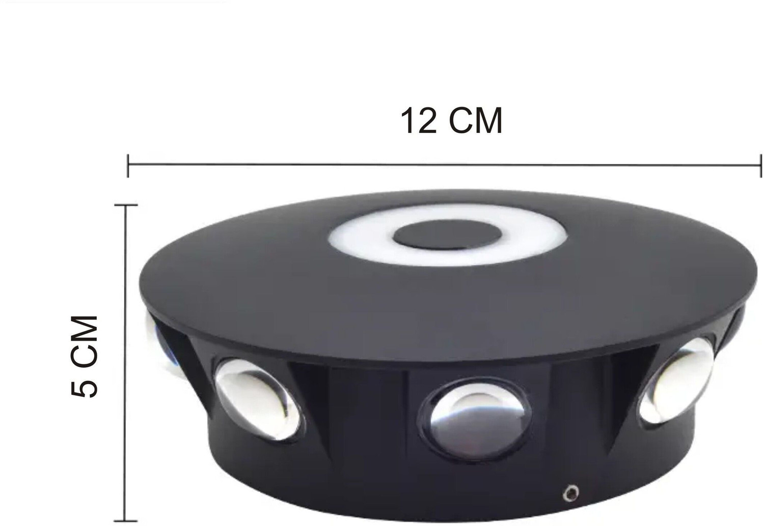 Image of Hybrix LED 6 Way Indoor /Outdoor Wall /Ceiling light (7 Watt) Shockproof Elegant Water Proof Fiber Body, Warm White Light Color (SINGLE) Post Light Outdoor Lamp