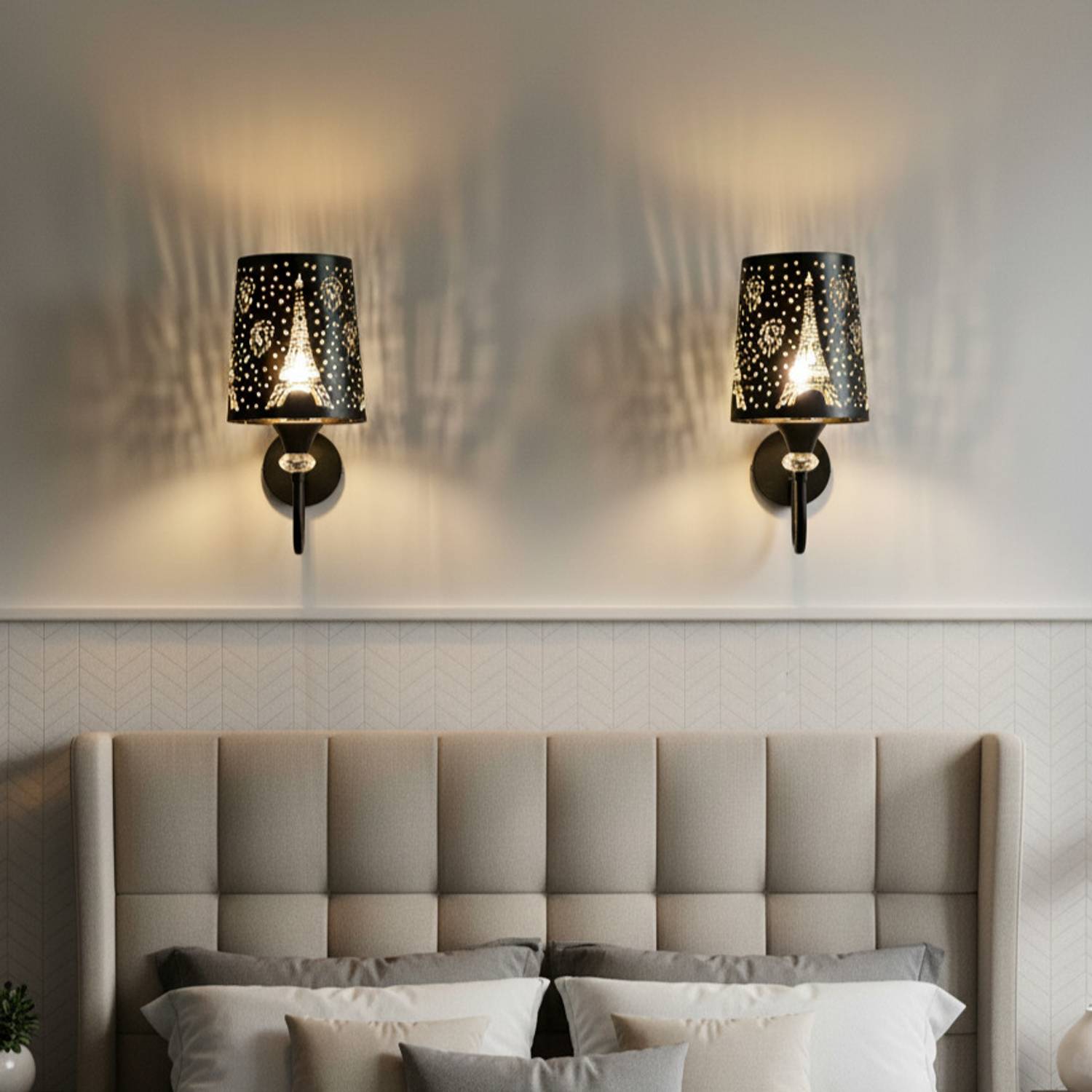 DECORLIA EMPORIO Uplight Wall Lamp With Bulb (Pack of 2)