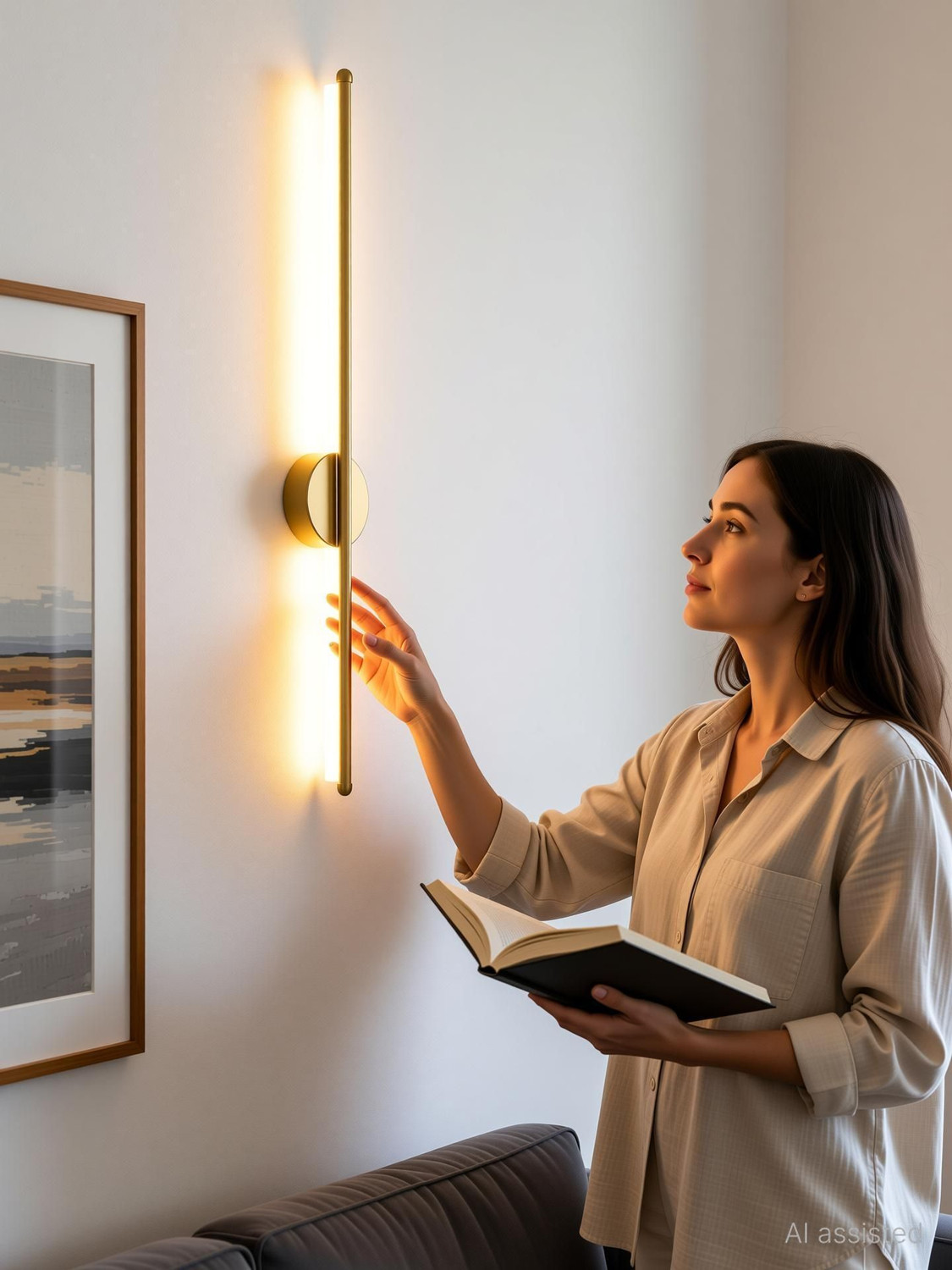 Image of Eve Hanger Picture Light Wall Lamp With Bulb