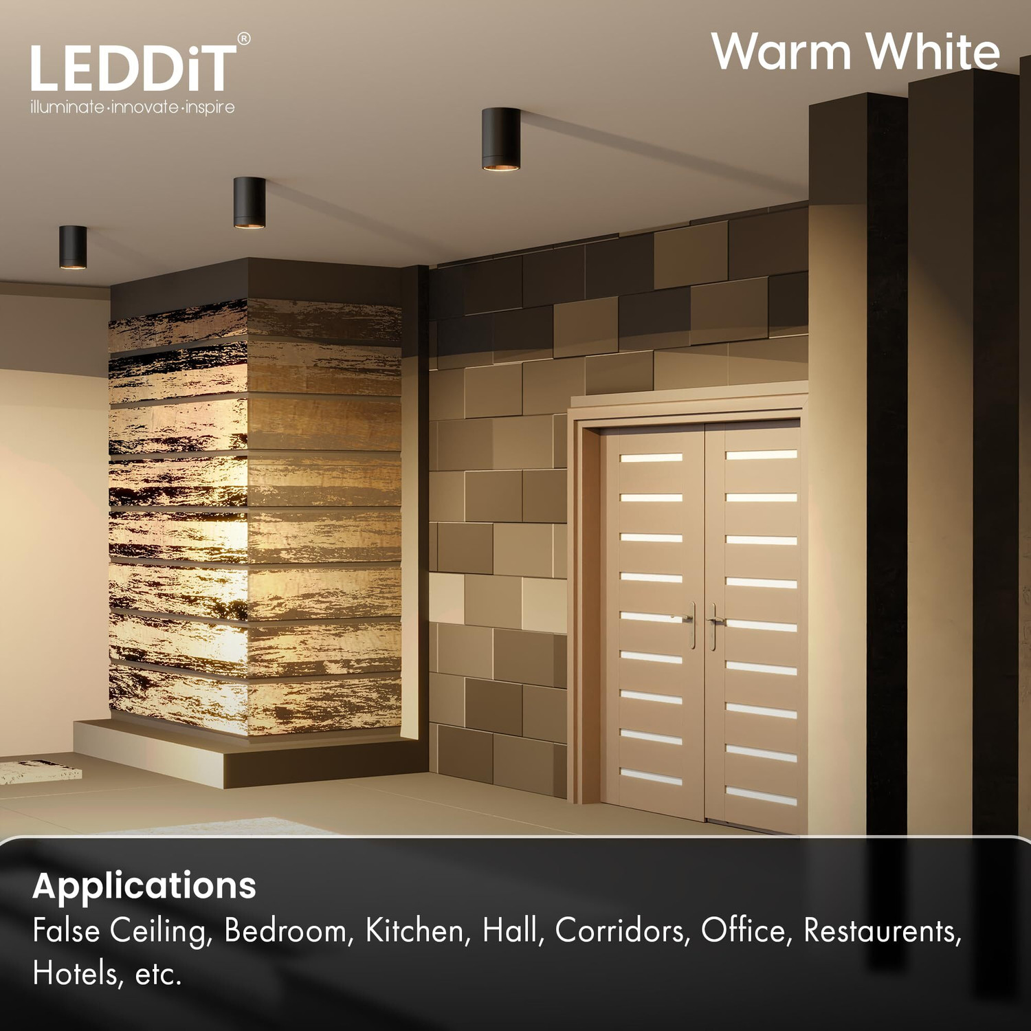 Image of LEDDIT Uplight Wall Lamp With Bulb