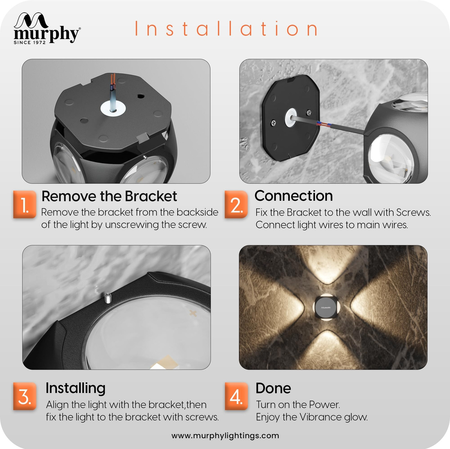 Image of MURPHY Uplight Wall Lamp With Bulb