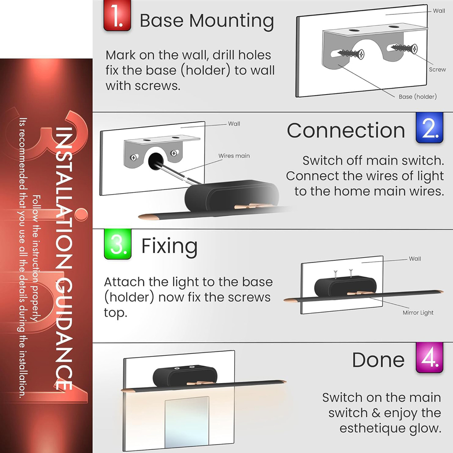 Image of vibunt Picture Light Wall Lamp With Bulb