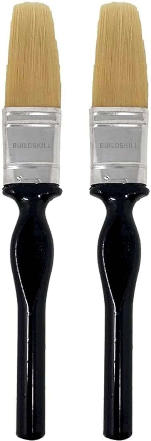 BUILDSKILL 2 Pcs Paint Brush Set | 1" size | Soft Bristle | Durable & Smooth Finish | Synthetic Wall Paint Brush