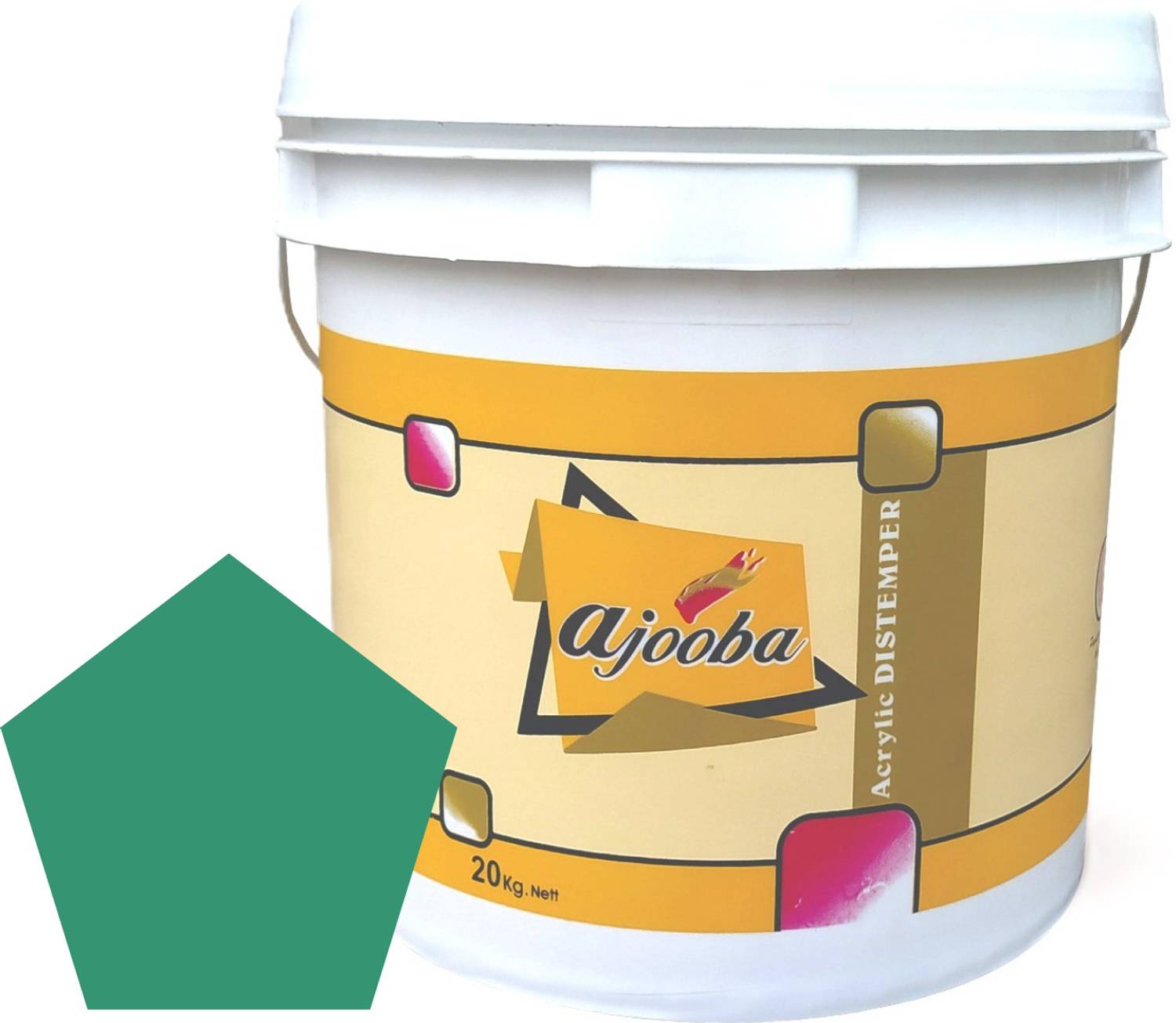 Ajooba Premium Acrylic Distemper Smooth Matte Finish Applied on Interior Cement Plaster ,Ceilings, Asbestos Sheets, Concrete as a Top Coat Finish AQUAMARINE Distemper Wall Paint