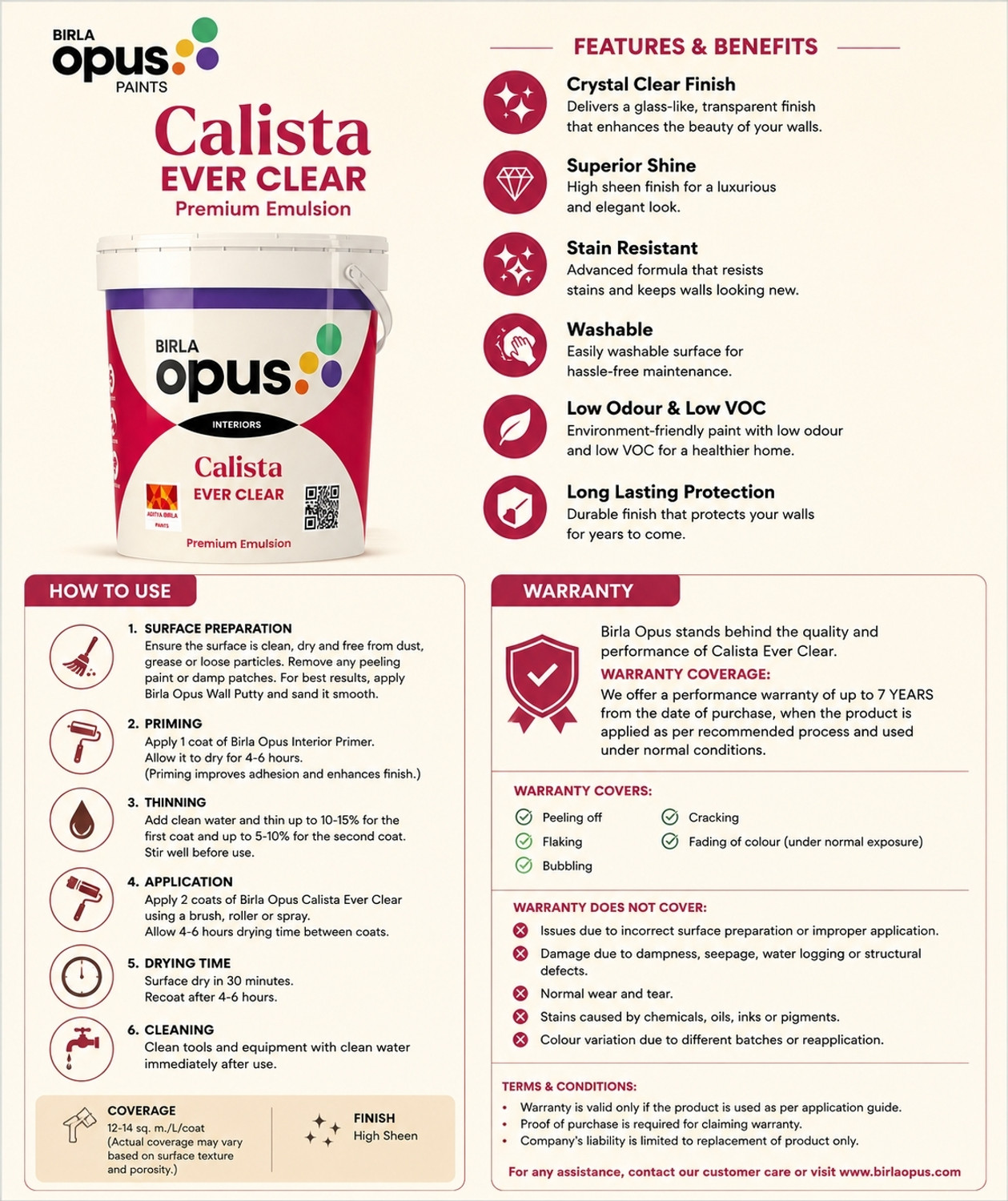Image of BRILA OPUS 942005 White Emulsion Wall Paint