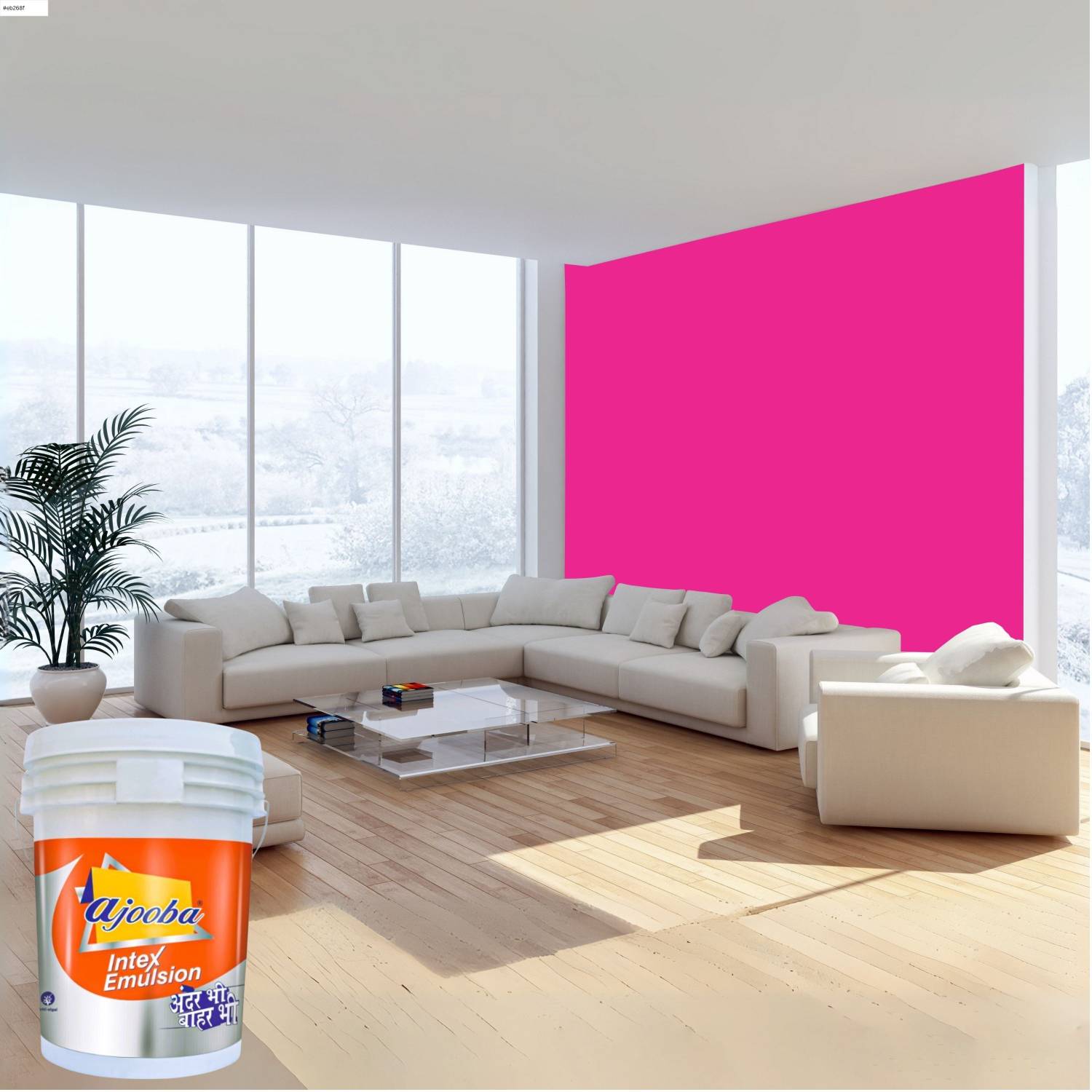 Ajooba Intex Premium Quality Emulsion Paint for Interior & Exterior| High Sheen| |Good Coverage|Anti Fading & Anti Algal|Low Dirt Pickup|UV Resistant|GULABI Emulsion Wall Paint