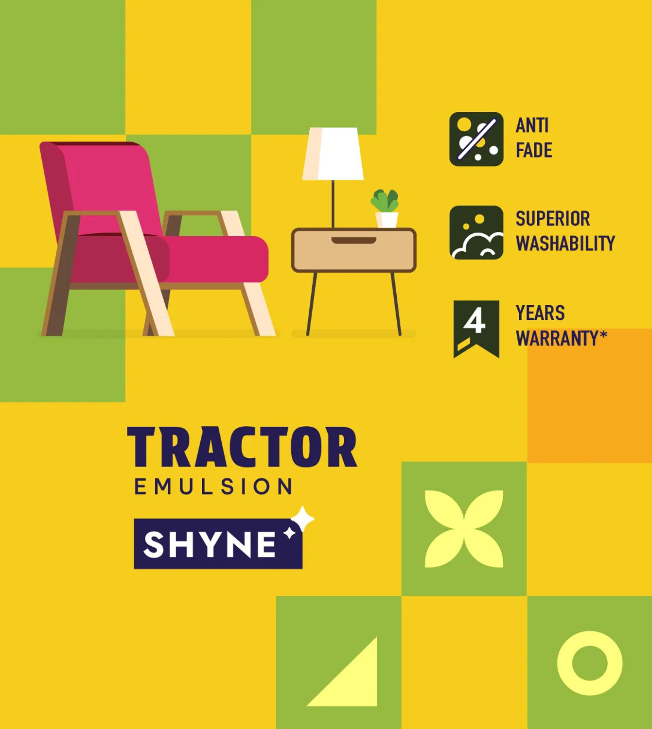 Image of Asian Paints Tractor Shyne 20L White Emulsion Wall Paint