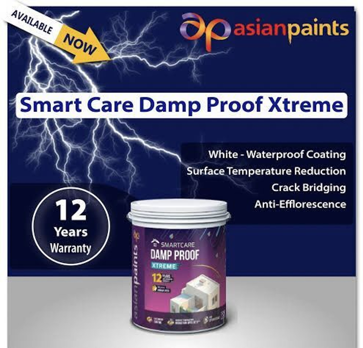 Image of Asian Paints Damp proof 20L White Emulsion Wall Paint
