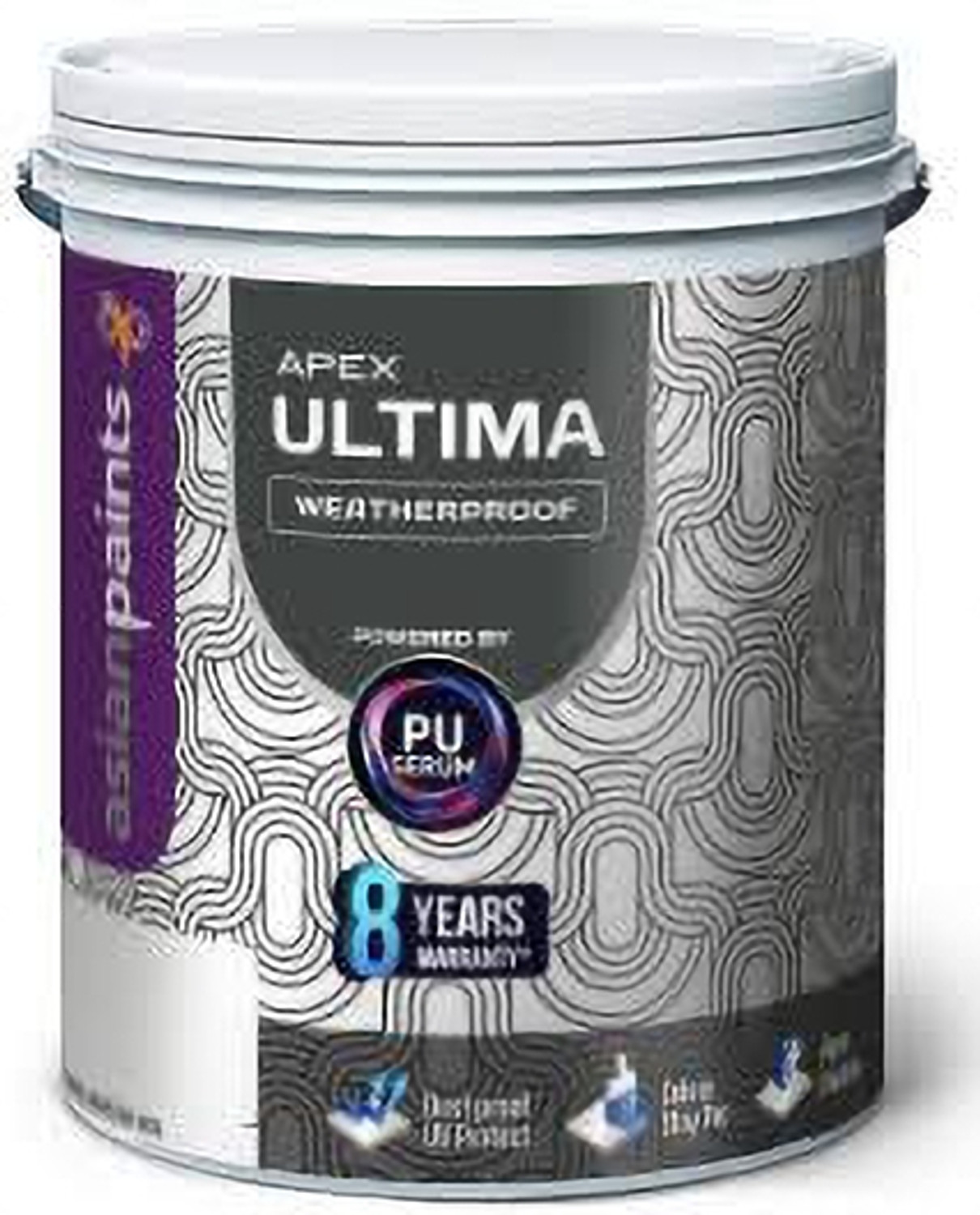 Image of Asian Paints APEX ULTIMA POWERED BY PU SERUM 20L White Emulsion Wall Paint