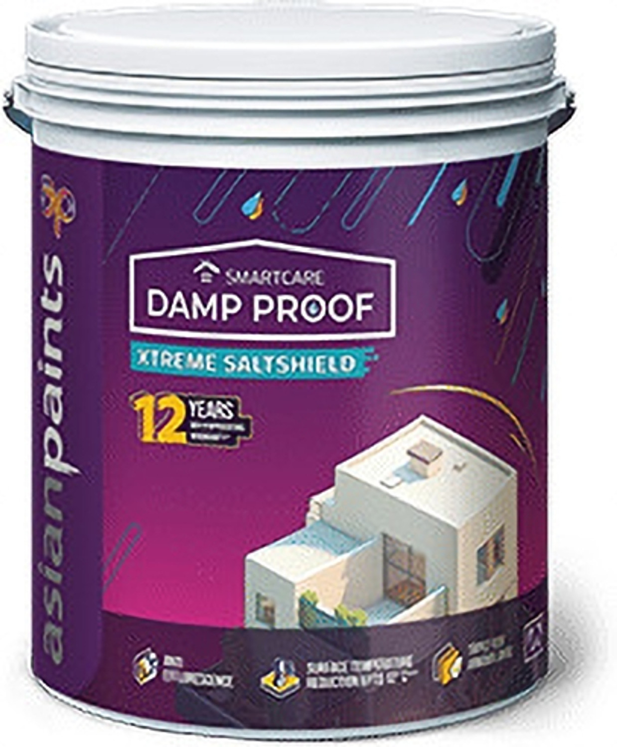 Image of Asian Paints DAMP PROOF XTREME 20L White Emulsion Wall Paint