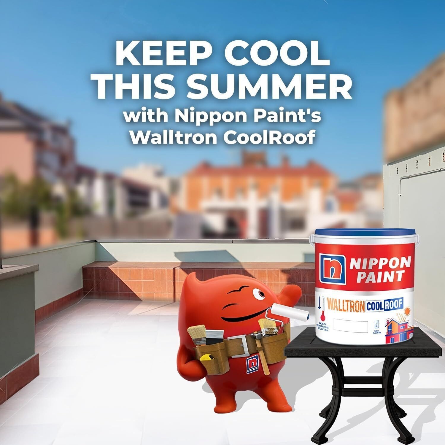 Image of Nippon Paint Walltron - Summer Cool Roof White Emulsion Wall Paint