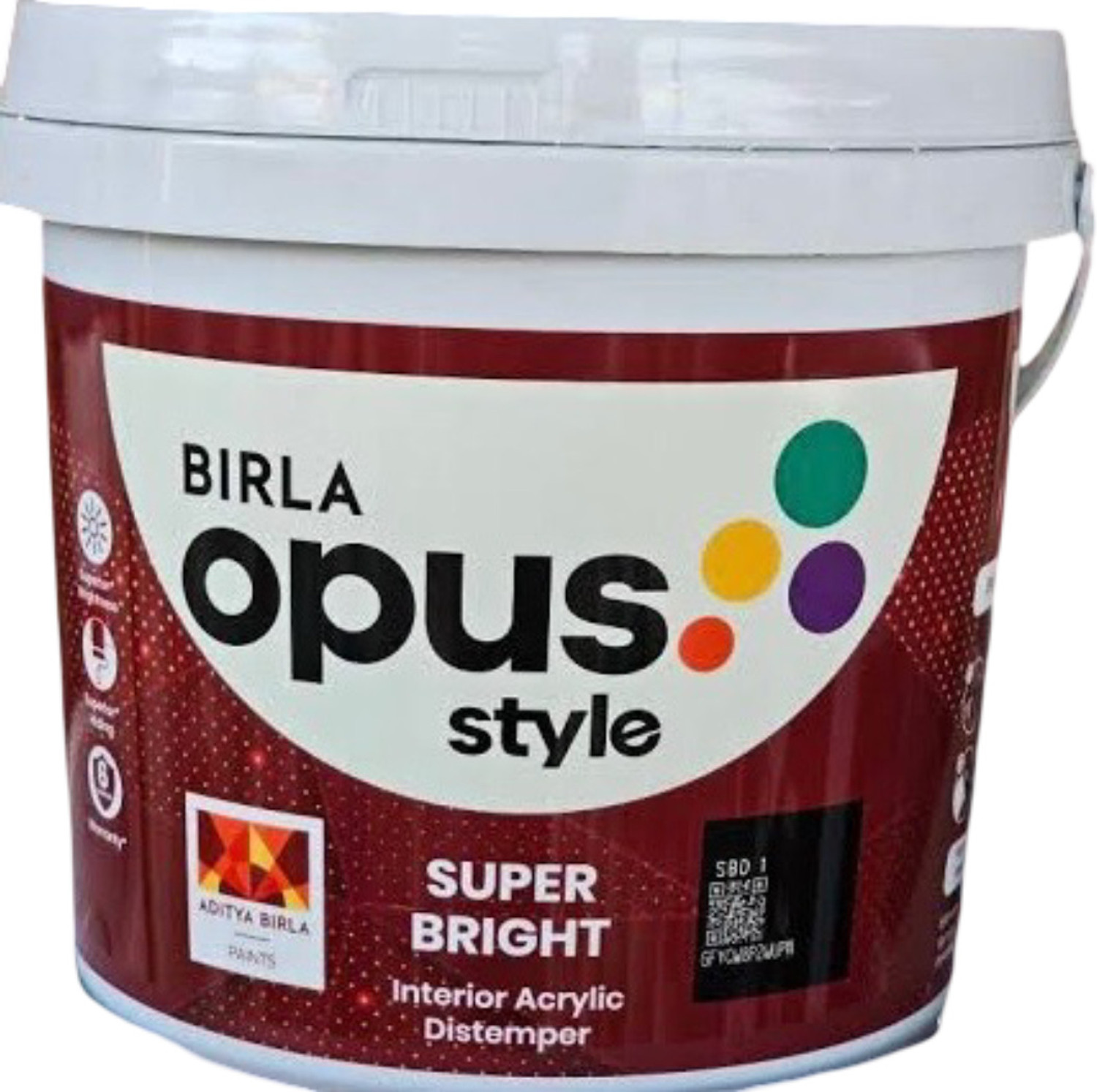Image of BIRLA Opus 20KG Acrylic Distemper White Distemper Wall Paint