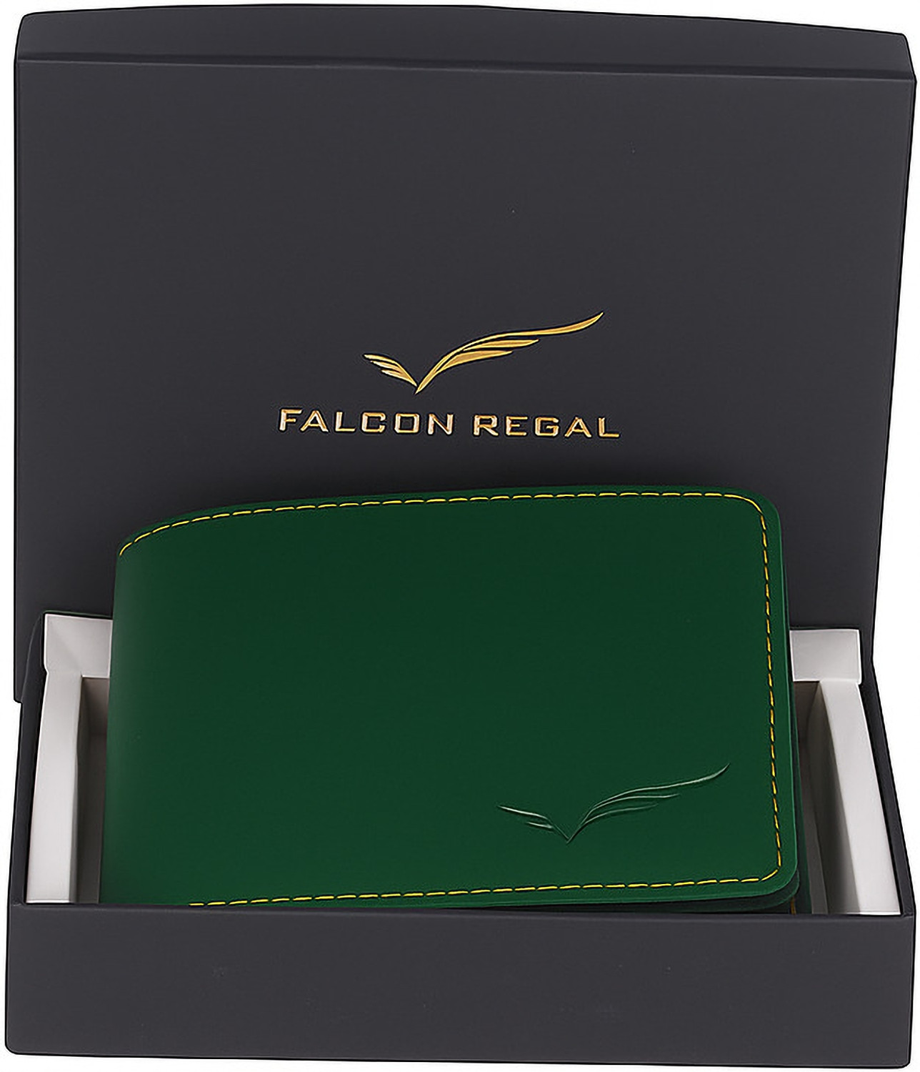 Image of Falcon Regal Men Trendy Green Artificial Leather Wallet