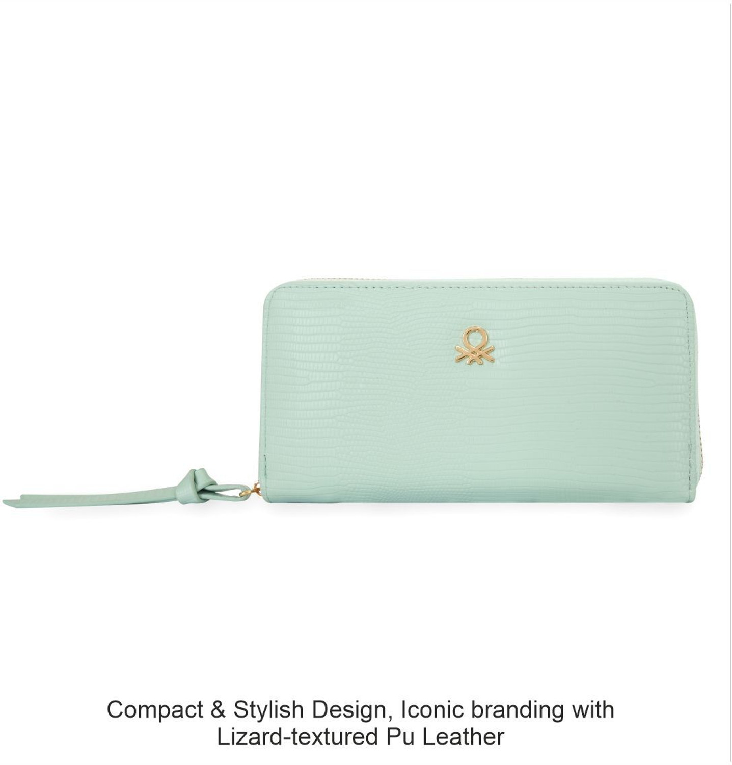Image of United Colors of Benetton Women Green Genuine Leather Wallet