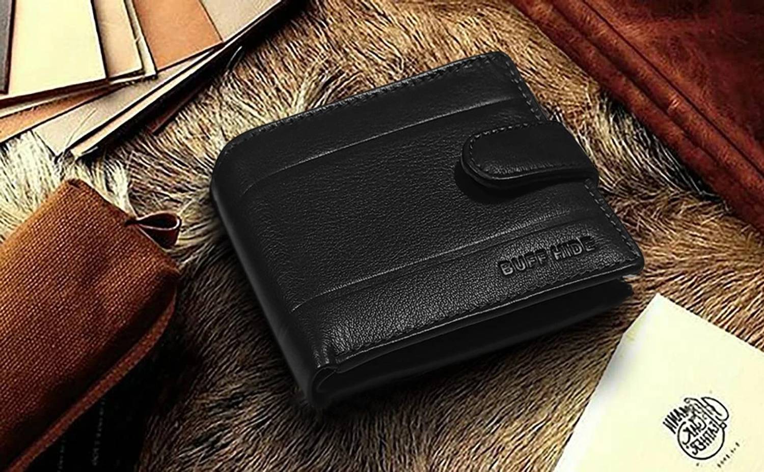 BUFFHIDE Men Casual, Ethnic, Evening/Party, Travel Black Genuine Leather Wallet