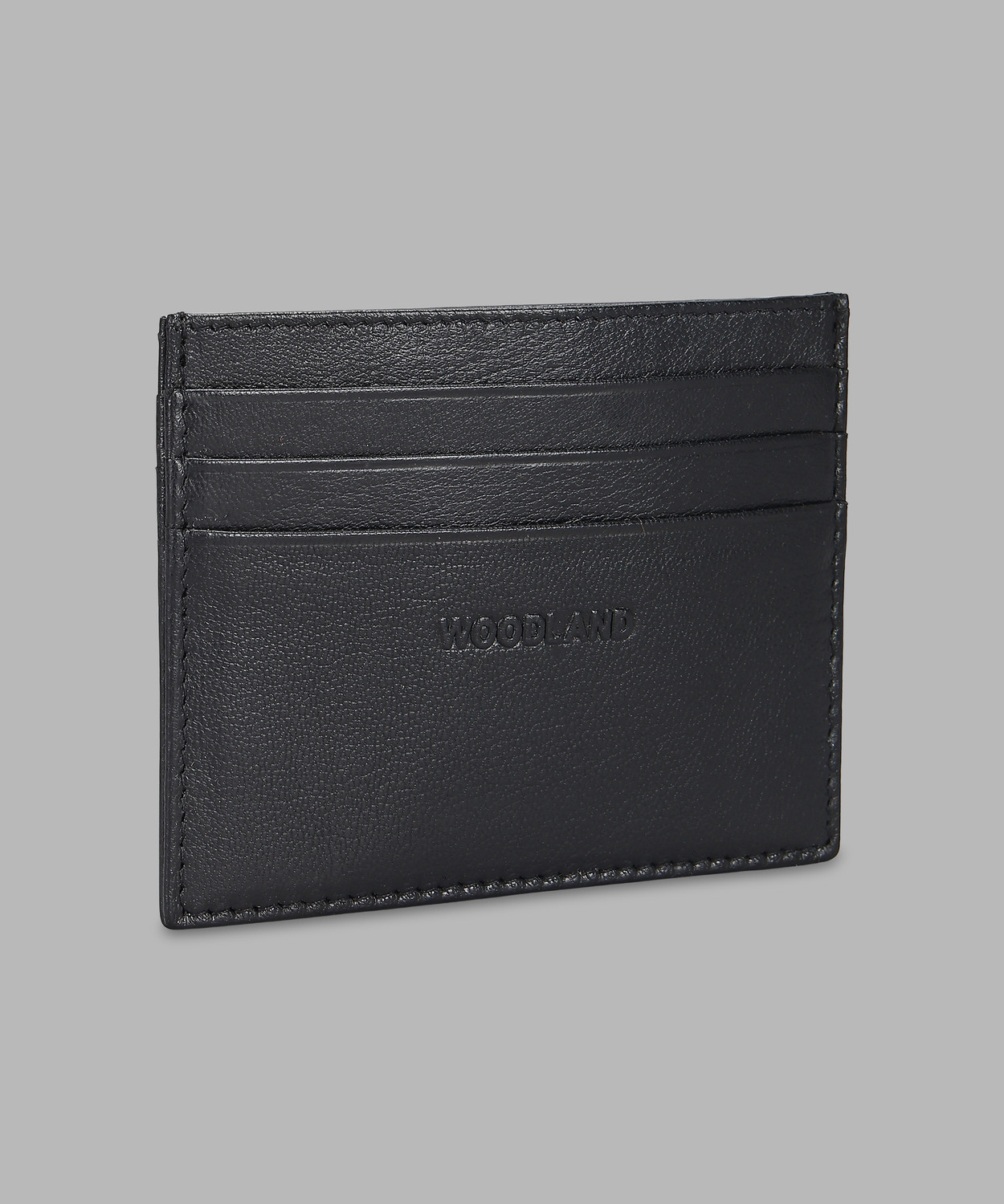Image of WOODLAND Men Black Genuine Leather Card Holder
