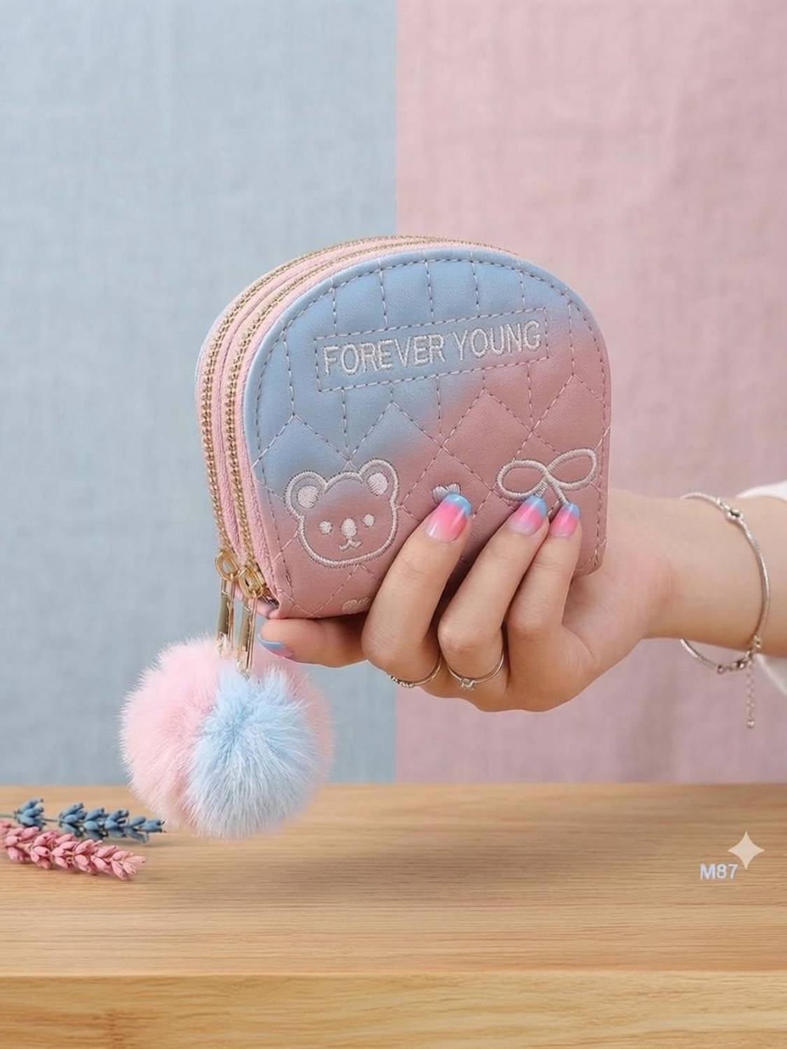 BTB Girls Casual Pink Artificial Leather Wrist Wallet
