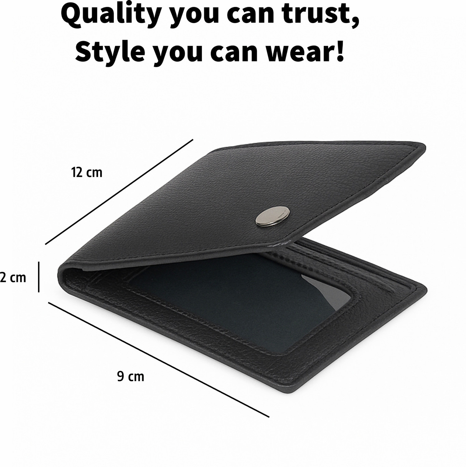 Image of Travalate Men Casual Black Genuine Leather Wallet
