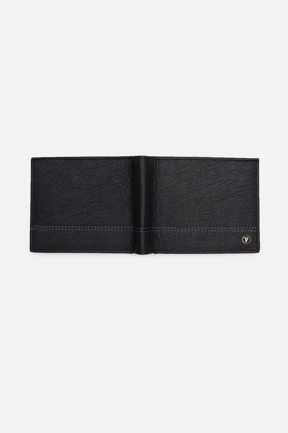 Image of VAN HEUSEN Men Casual Black Genuine Leather Wallet (1 Card Slot)