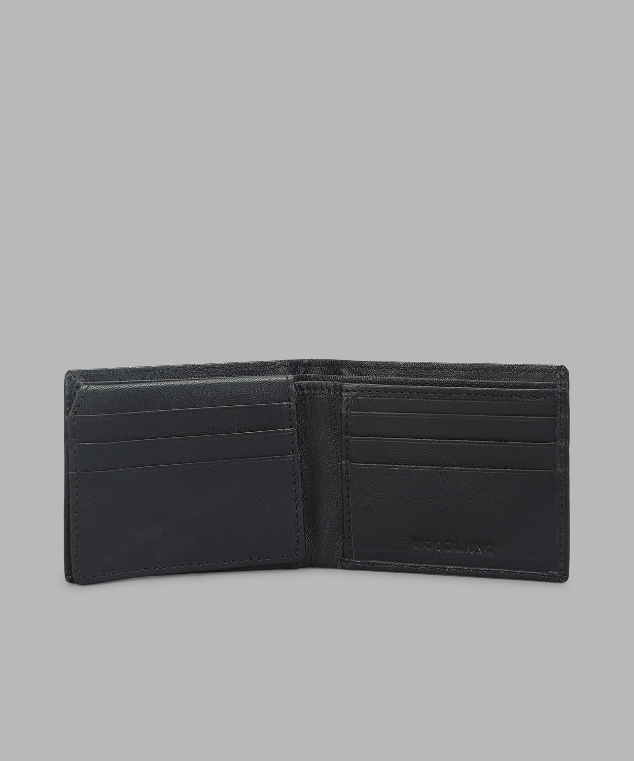 Image of WOODLAND Men Casual Black Genuine Leather Wallet