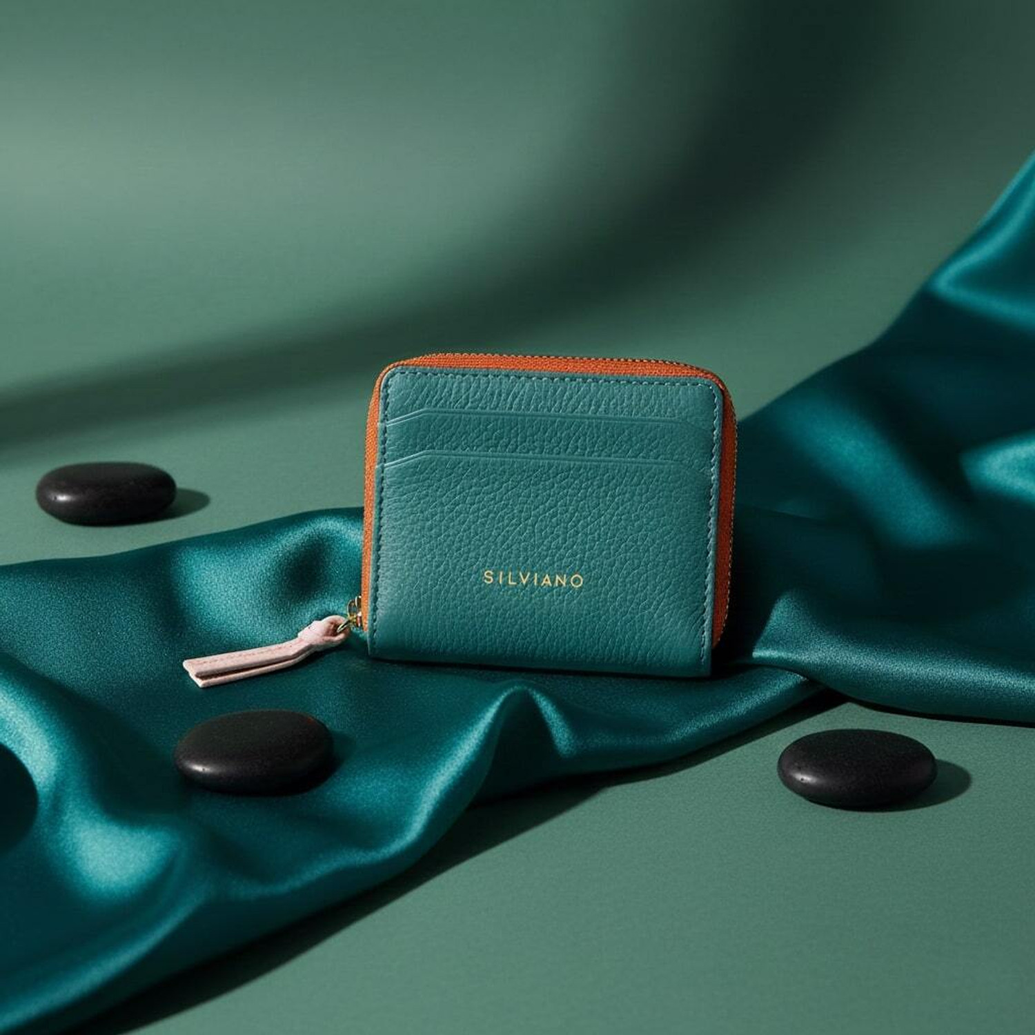 Image of silviano Men & Women Casual, Formal, Evening /Party, Travel Green Genuine Leather Wallet